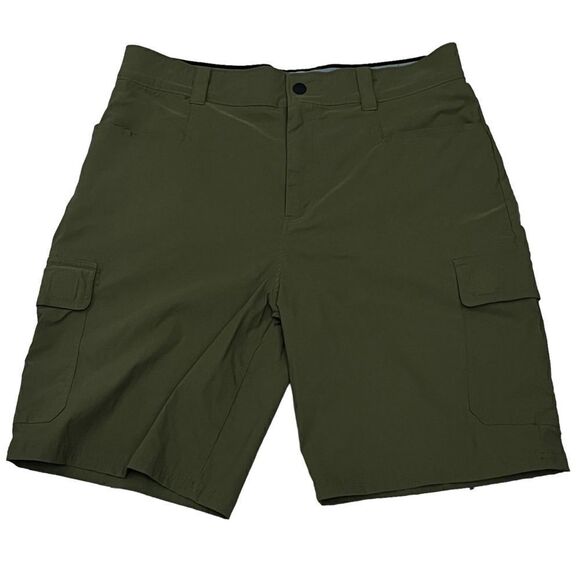 Orvis Cargo Tech Shorts Men`s Size 36 Fitting Stretchy Green 7 Pockets - Picture 1 of 11